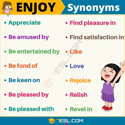 enjoying antonyms|I Enjoy synonyms .